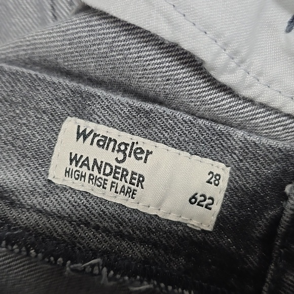 Wrangler Wanderer 622 High Flare Gray Denim Jeans - Picture 10 of 16